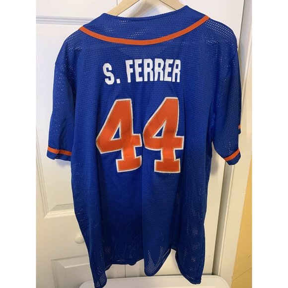 Club Deportivo 90 CAMISETA T SHIRT Baseball Jersey A Ferret No 44 Blue Red Sz XL - Picture 6 of 6